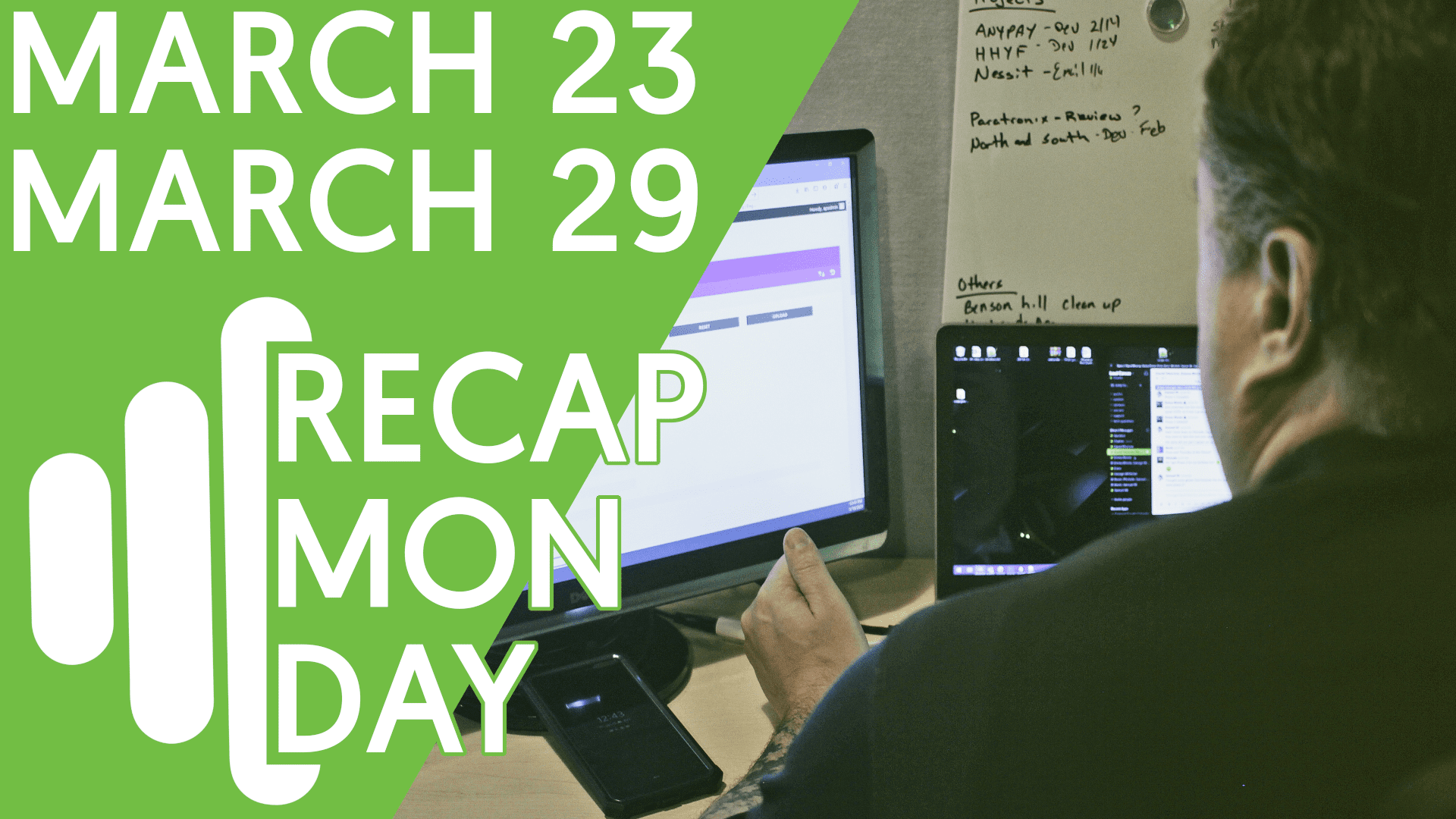 Recap Monday March 23 – March 29